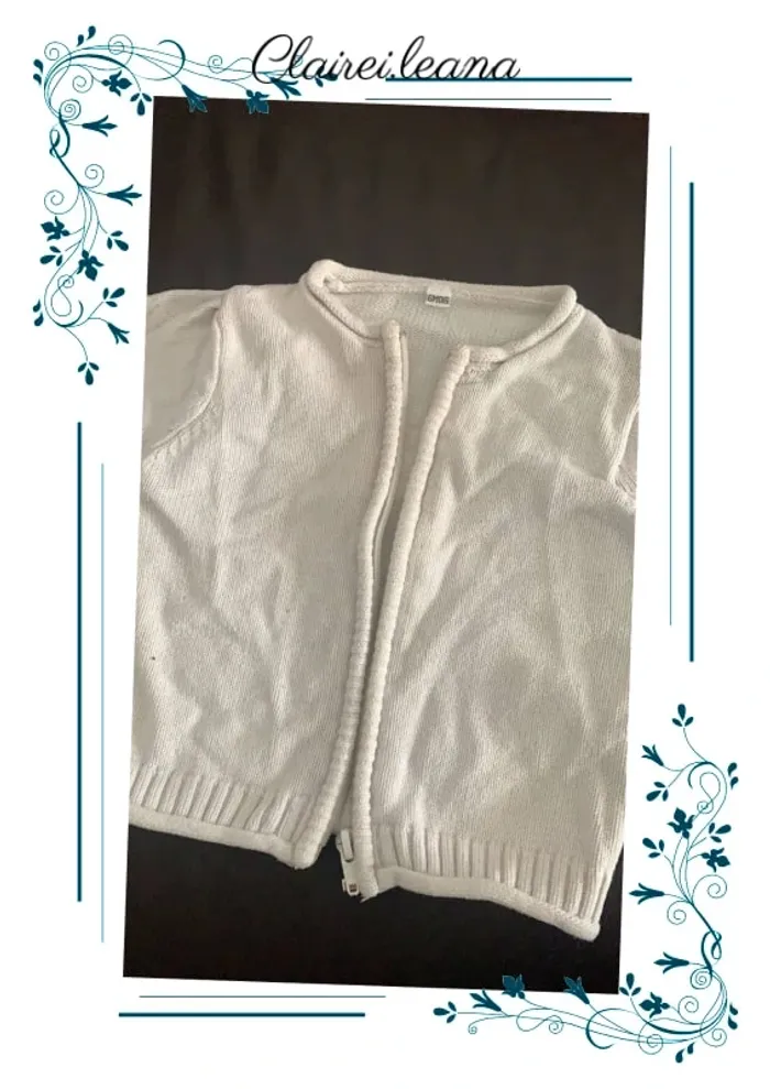 🛑gilet zipper blanc 🛑