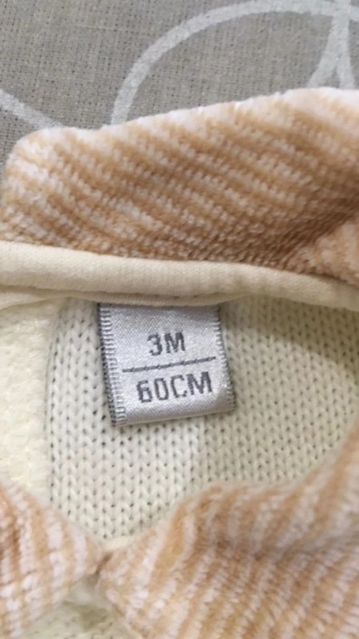 Veste garçon crème kiabi 3 mois - photo numéro 5