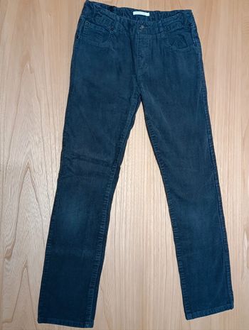Pantalon velours gris foncé 12 ans