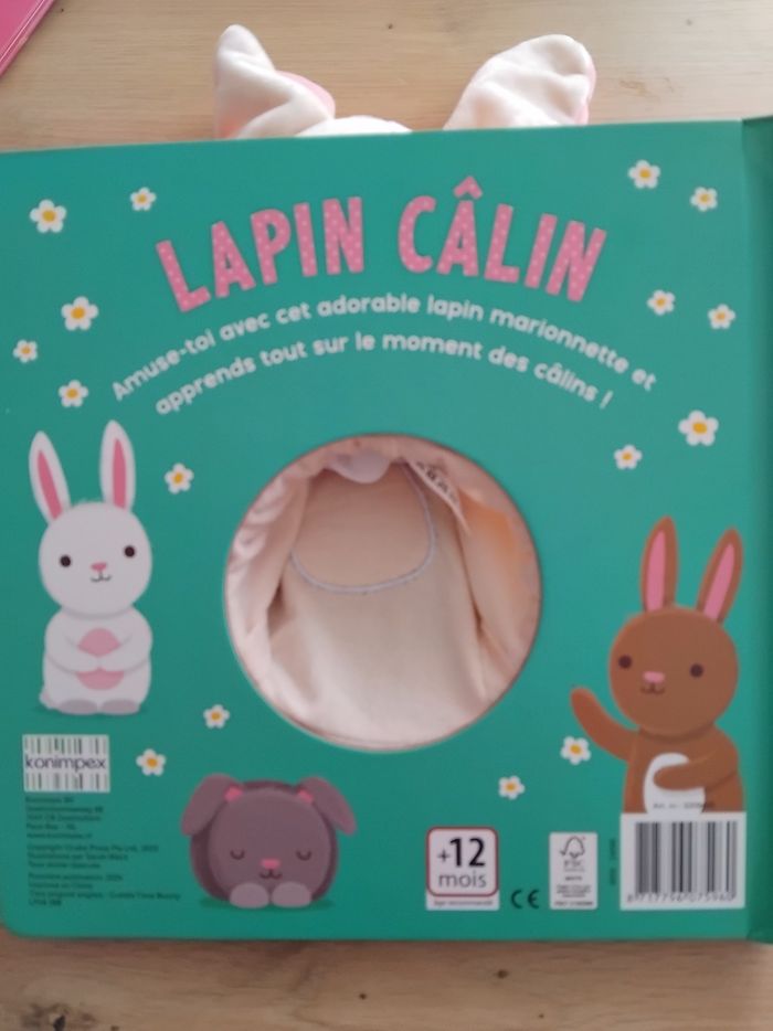 Livre marionnette  lapin - photo numéro 3