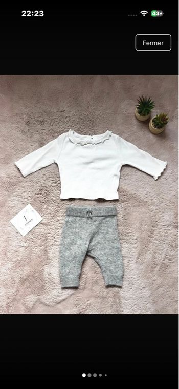 Ensemble bébé KIABI 1 mois 🤍 ultra mignon – état impeccable – coton doux