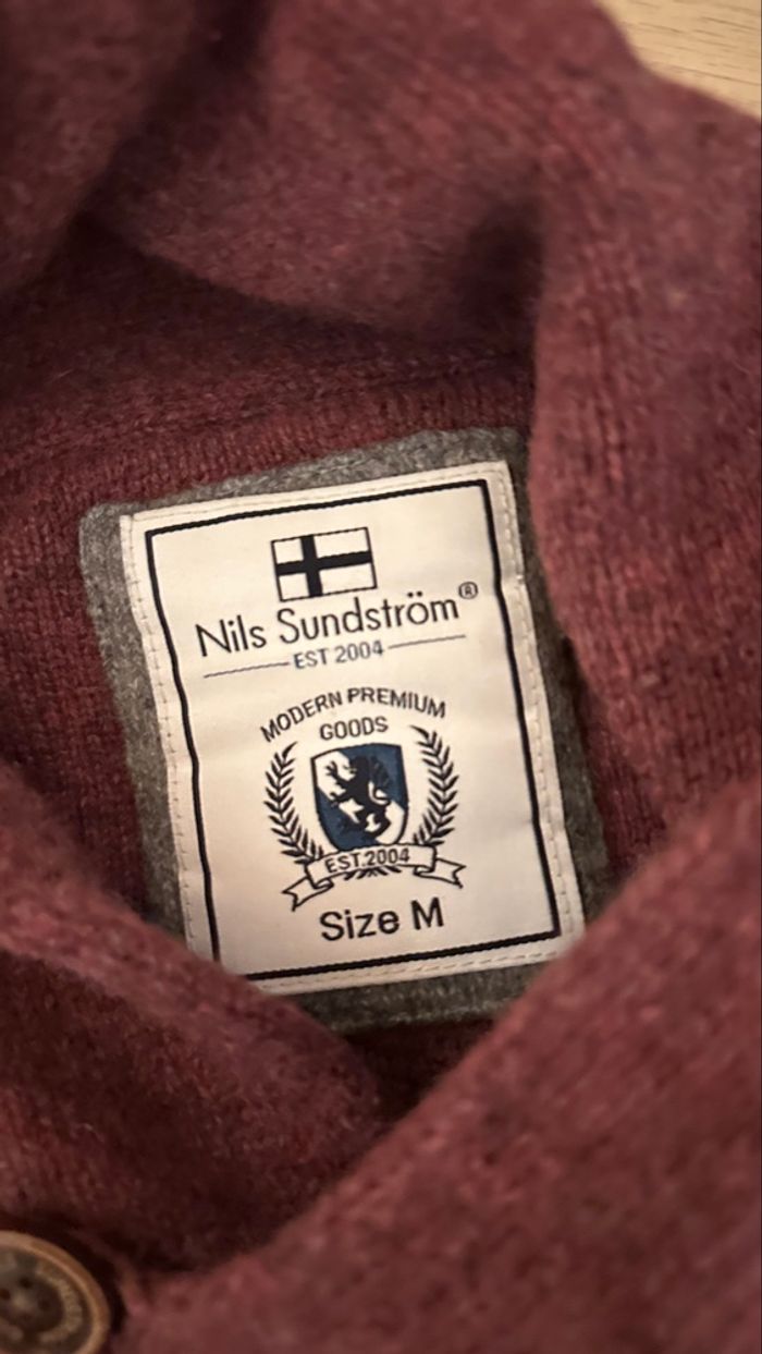 🤍 Pull bordeaux marron taille M neuf nils sundström 🤍 - photo numéro 8
