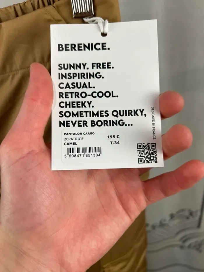Pantalon Cargo Berenice Camel T.34 / XS neuf - photo numéro 4
