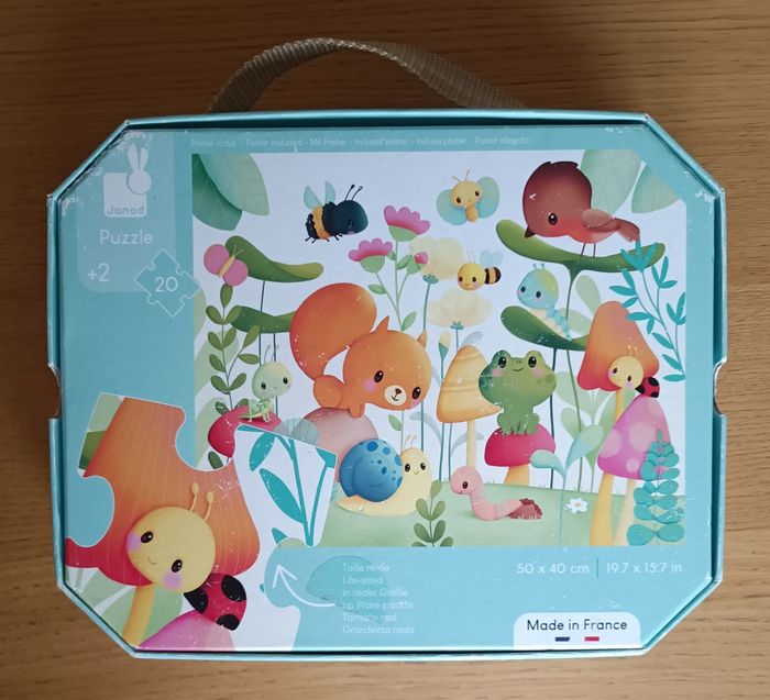 Puzzle Janod "Les compagnons du jardin" 20 pièces 2 ans + - photo numéro 3