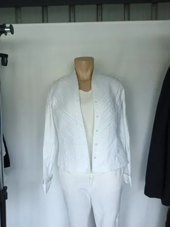 Chic Jones New York White Button-Down Jacket