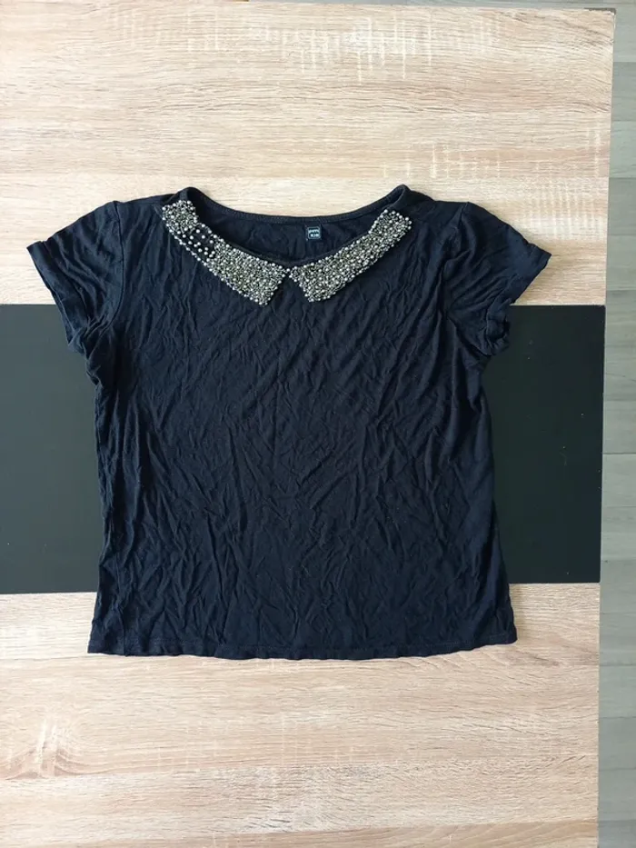 Tee-shirt fantaisie femme noir - photo numéro 11