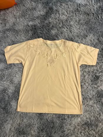 Haut tee shirt jaune femme