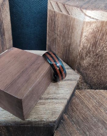 Bague homme acier inoxydable & bois naturel en 20 – Design moderne, élégante et durable
