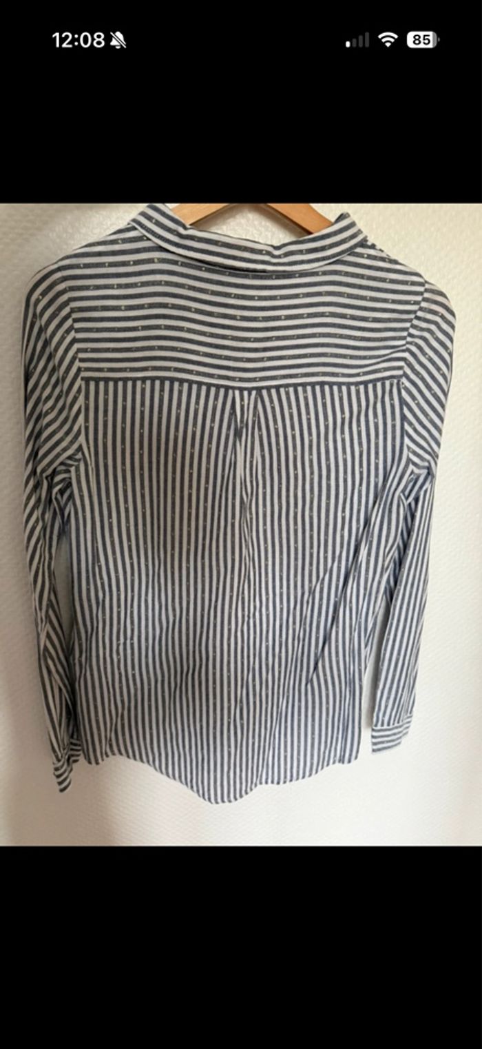 Blouse à rayures et doré - photo numéro 4
