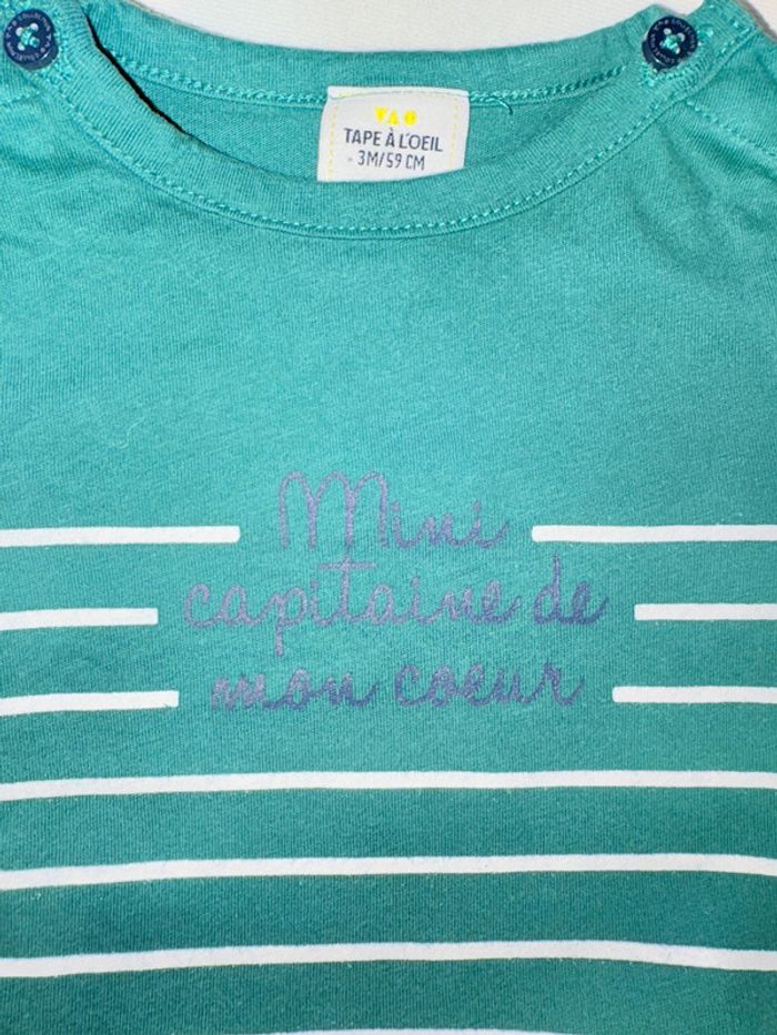 T-shirt manche longue 3 mois - photo numéro 2