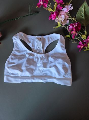 Brassière de sport blanche, taille xl, decatlon