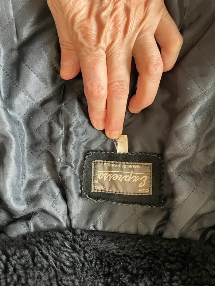 Manteau femme daim et cuir - photo numéro 4