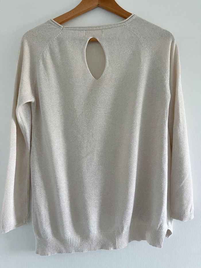 Pull beige pailleté - photo numéro 7