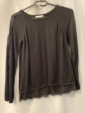 Pull Noir à Dentelle