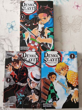 Lot de 3 mangas demon slayer