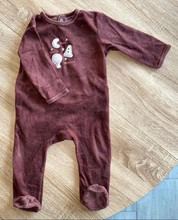 Pyjama une pièce bordeaux