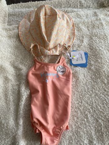 Maillot de bain 1 pièce 12 mois rose