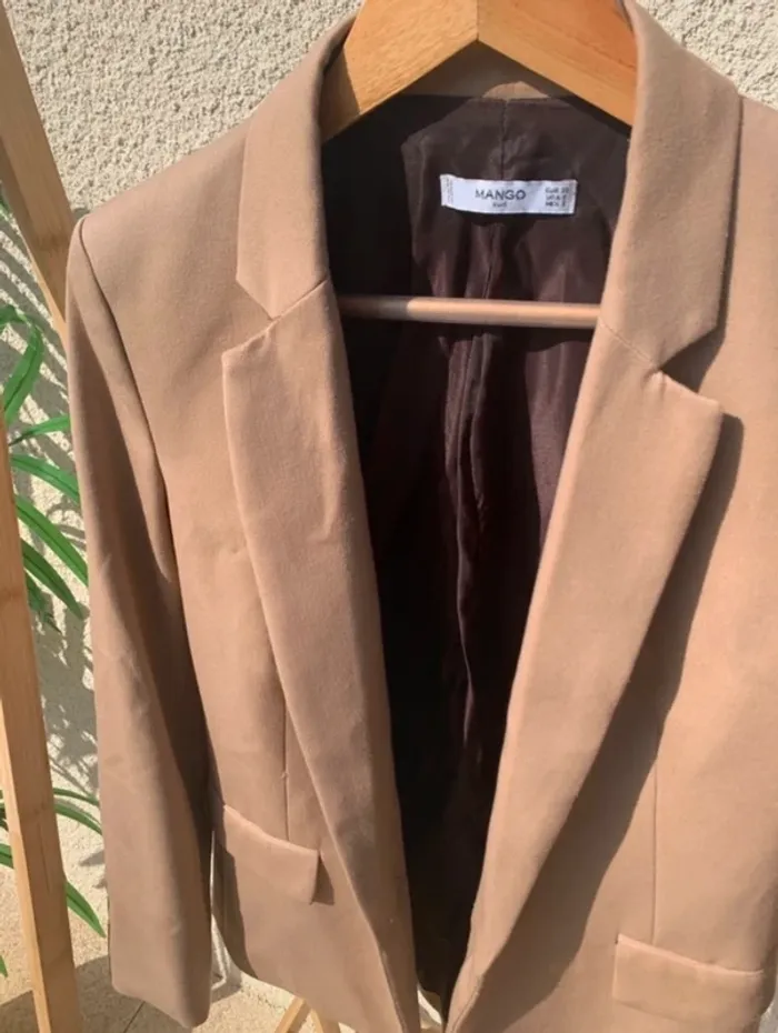 Blazer / veste Mango beige taille M - photo numéro 4
