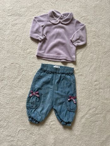 Ensemble 6 mois jean et polaire