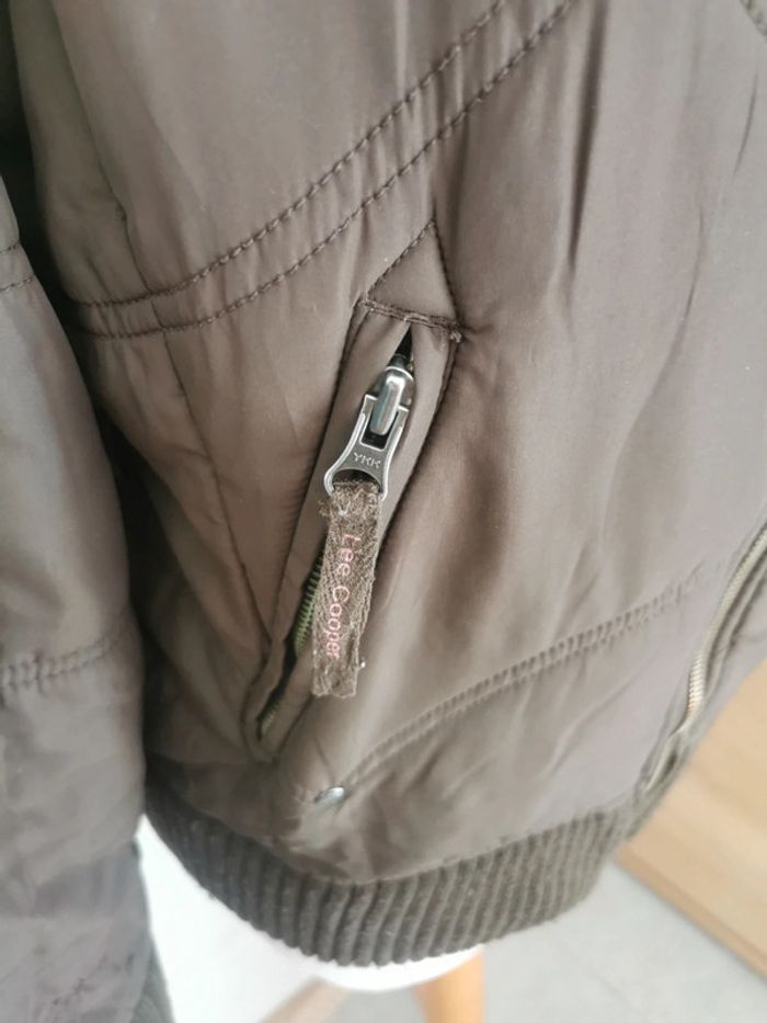 Doudoune marron lee cooper taille L tbe - photo numéro 3
