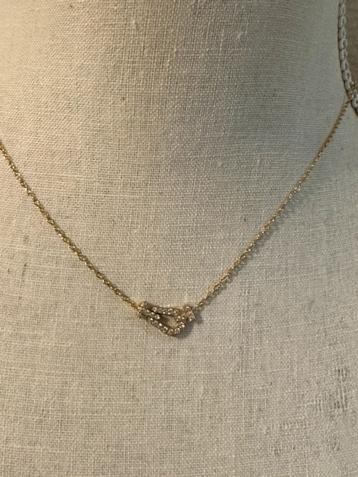 Collier réglable acier inoxydable or câble force acier inoxydable or cristaux