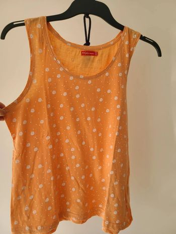 Débardeur orange à fleurs • Tissaia • taille 42/44