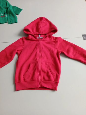 Gilet zippé à capuche TEX 7/8 ans rouge