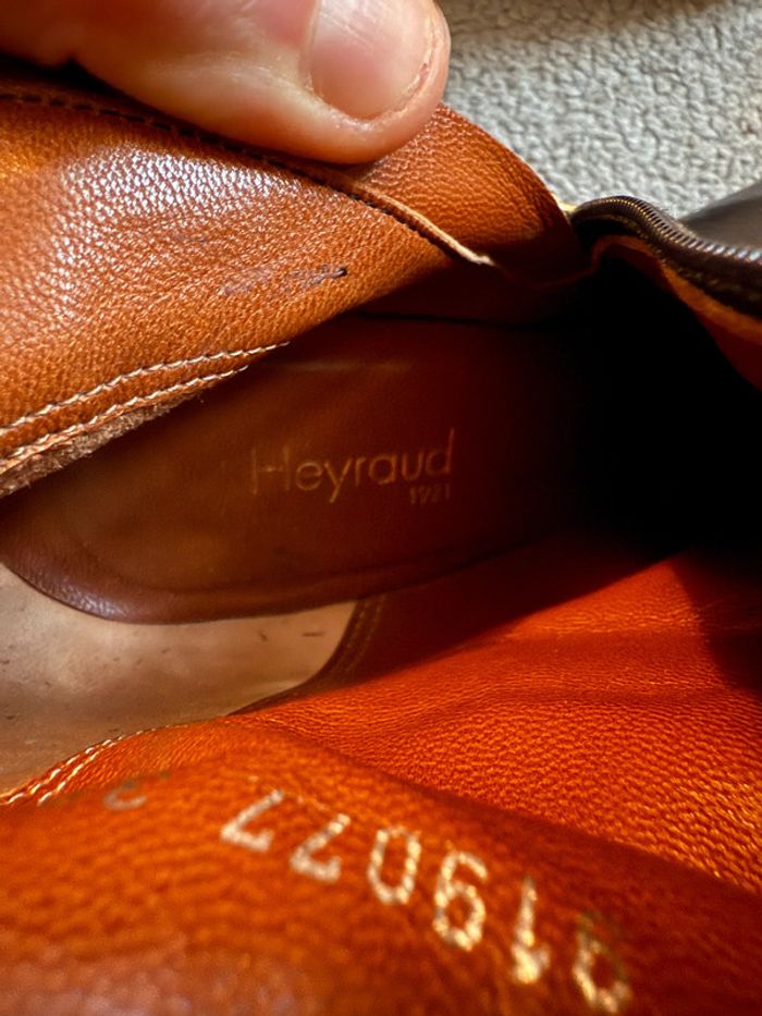Bottines à talons en cuir Heyraud Taille 38 - photo numéro 6