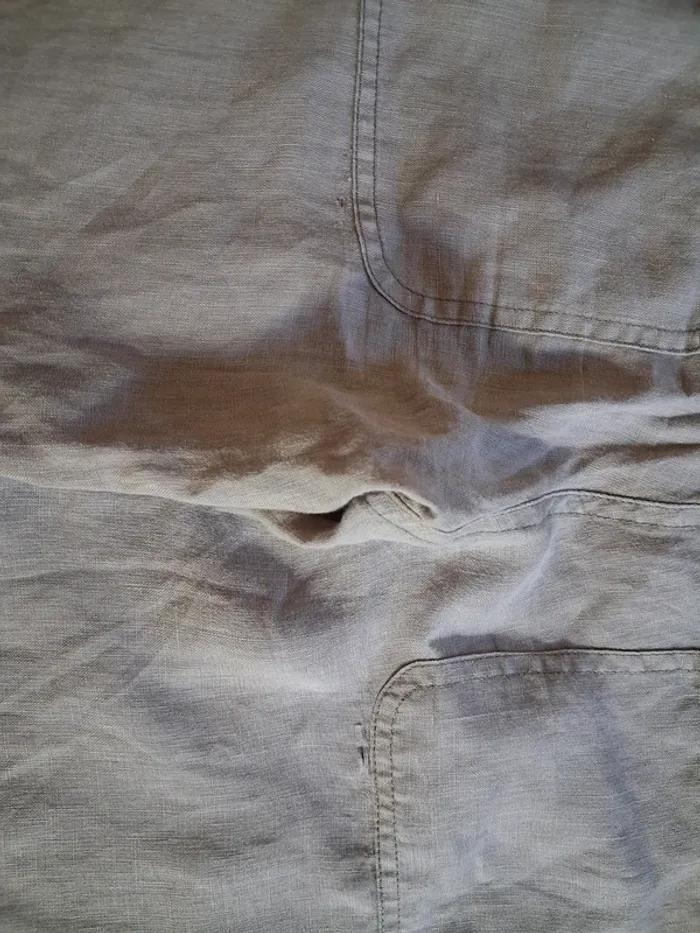 Pantalon gris en lin - photo numéro 9
