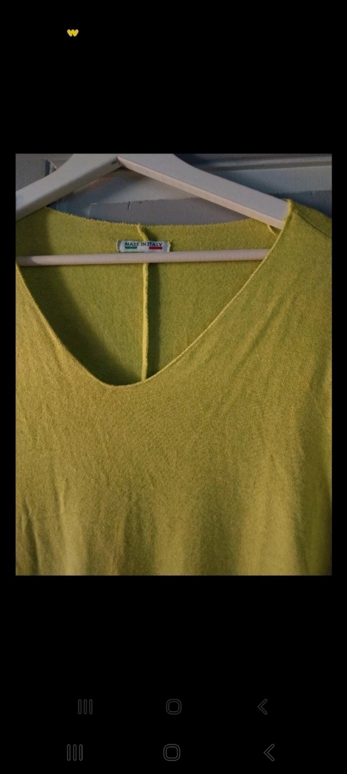 Pull vert pomme taille unique - photo numéro 2