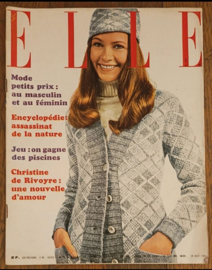 Ancien magazine Elle 1969 N°1235 vintage