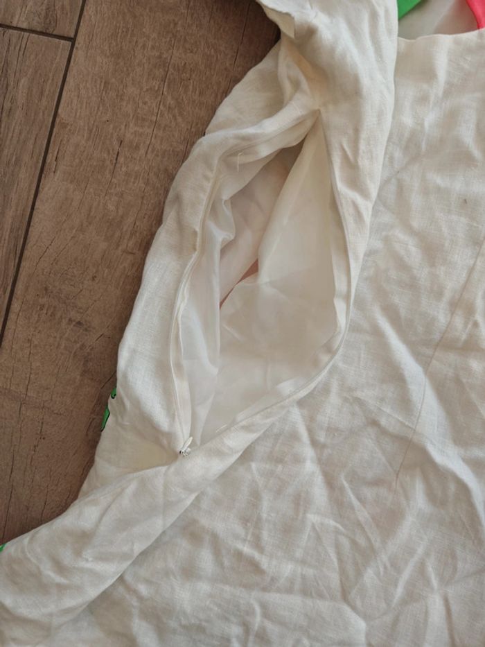 Robe d'été blanche à fleurs fluos taille 36 - photo numéro 6