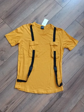 Tee shirt jaune pour homme L Oversize