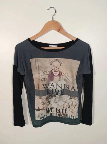 T-shirt noir cache cache 36