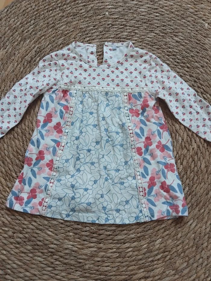 Blouse fleurs fille, 23 mois