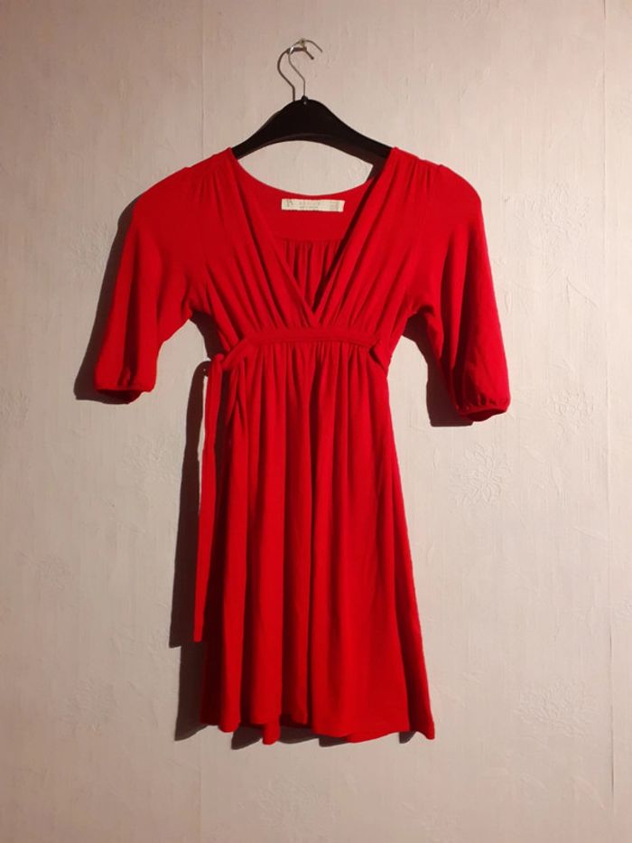 Blouse rouge mi longue S