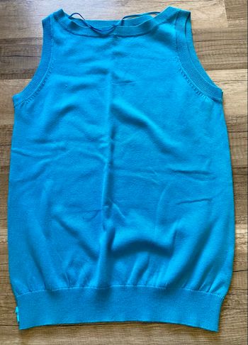 Pull sans manche  turquoise marque Zara taille L 