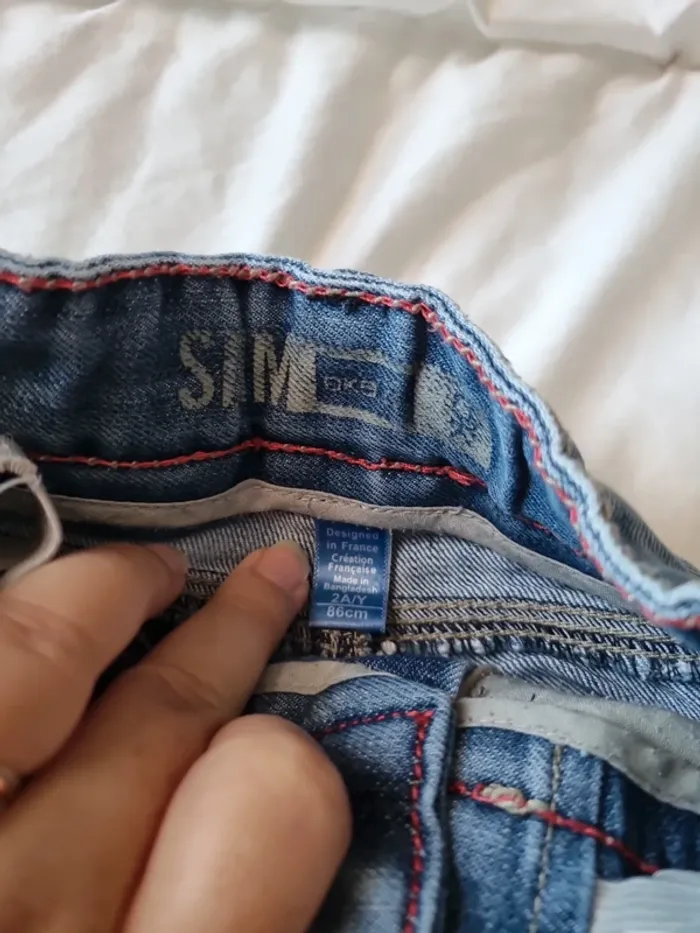Short en jean reglable 86 92cm - photo numéro 2