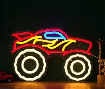 Neon voiture décoration chambre 2026