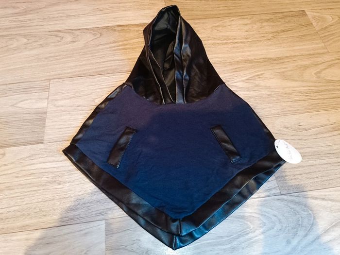 Poncho bi matière fille 3ans