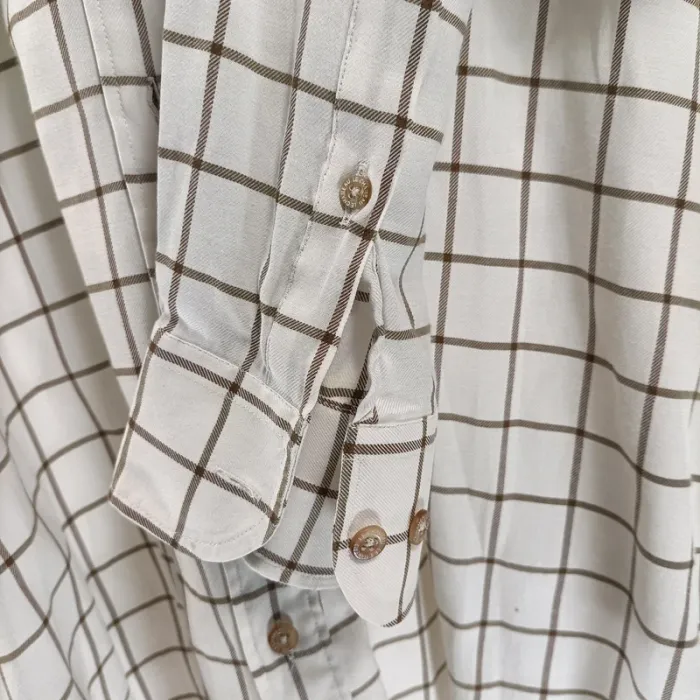 Chemise blanche à carreaux noirs Le Chameau - taille XXL - A031 - photo numéro 5