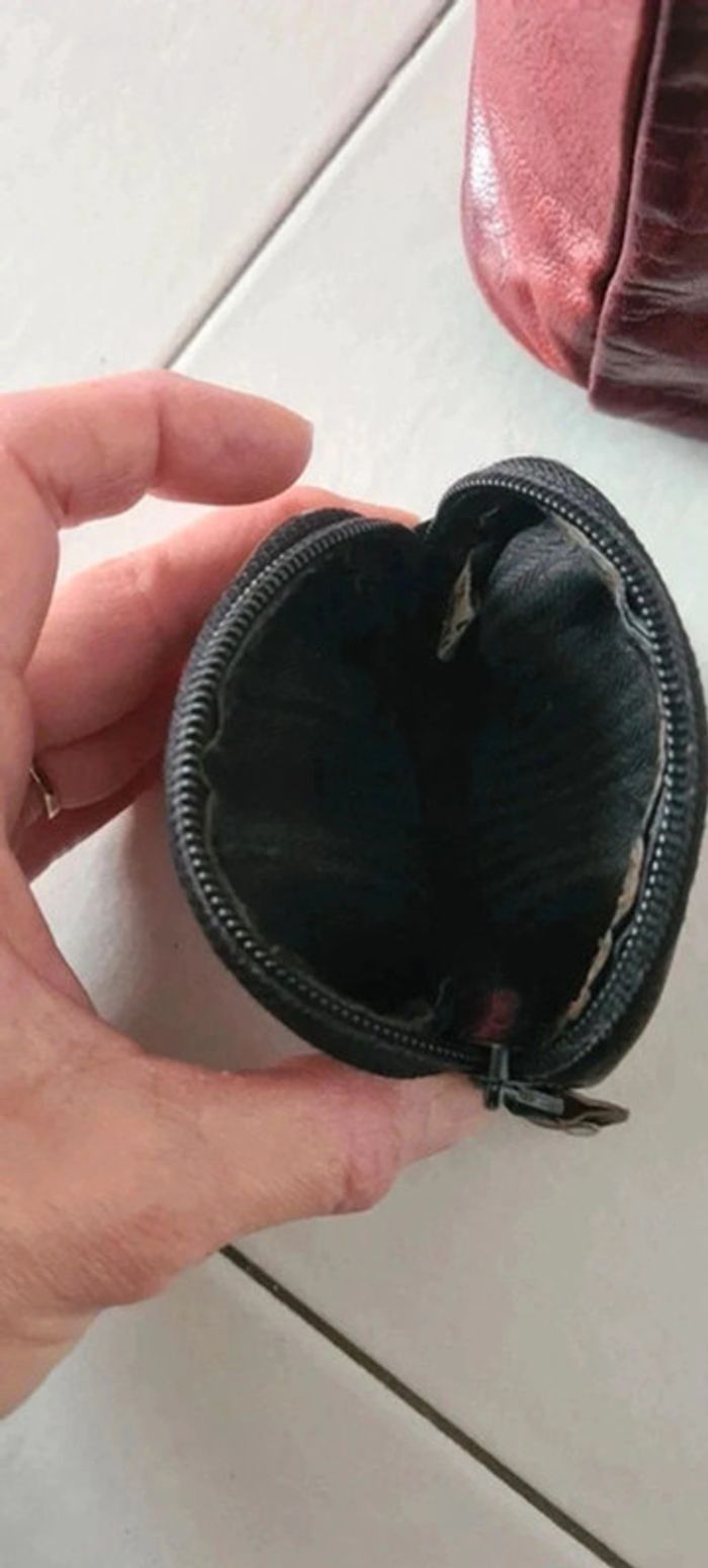 Sac porté épaule + porte monnaie assorti 100% cuir - photo numéro 16