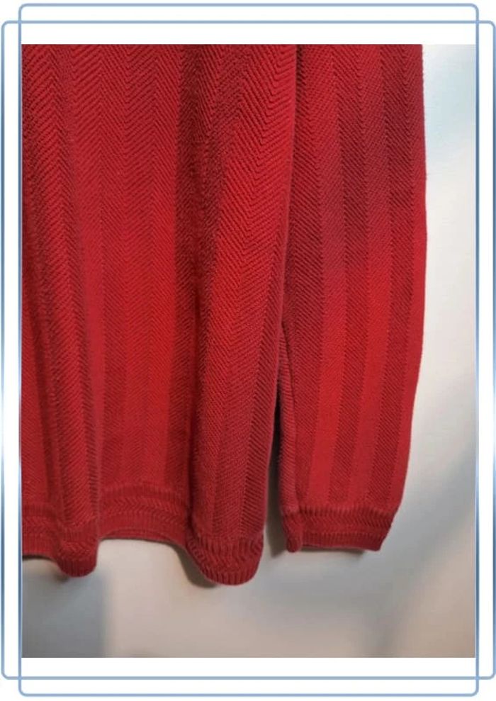 Pull / crewneck chaps by Ralph Lauren vintage rouge - taille XL / homme - col rond (117) - photo numéro 6