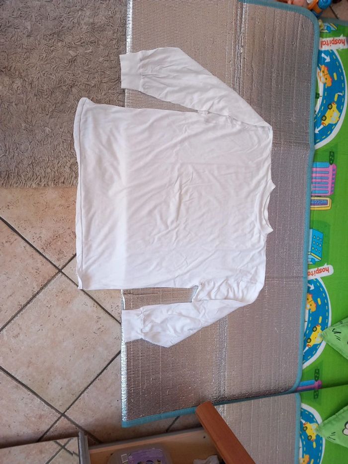 😴pull coton blanc T40 - photo numéro 2
