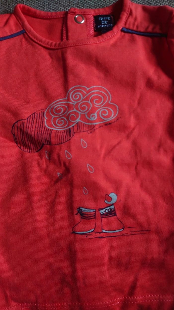 Tee shirt orange Terre de marins - photo numéro 3