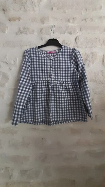 Tunique 10 ans à carreaux bleus et blancs