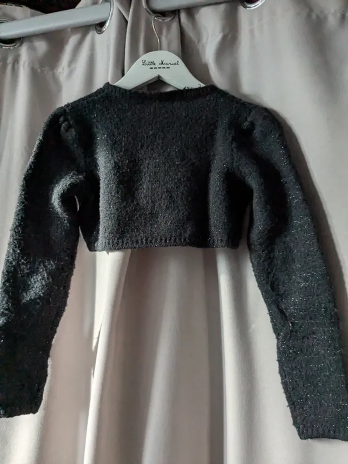 Gilet court noir pailleté - photo numéro 3