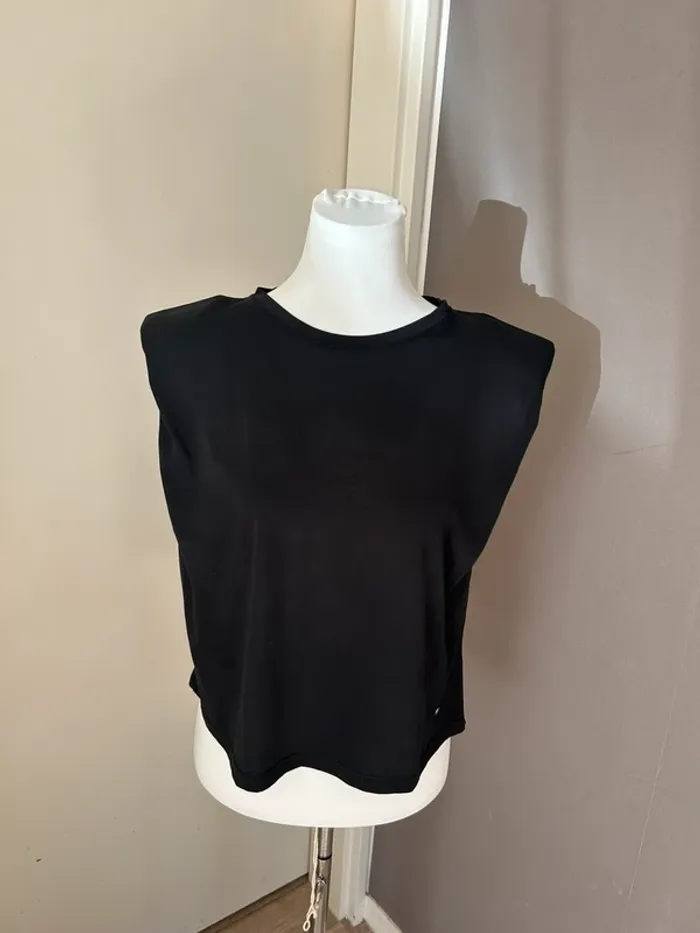 La petite étoile, T-shirt, top noir en modal femme, taille 1/36 - photo numéro 2