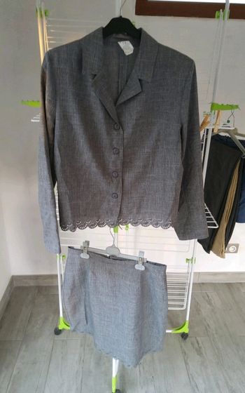 Tailleur été gris taille 46