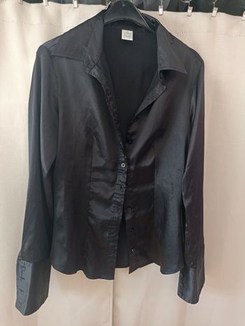 Chemise cintrée aspect satin femme taille S/36 Camaïeu 